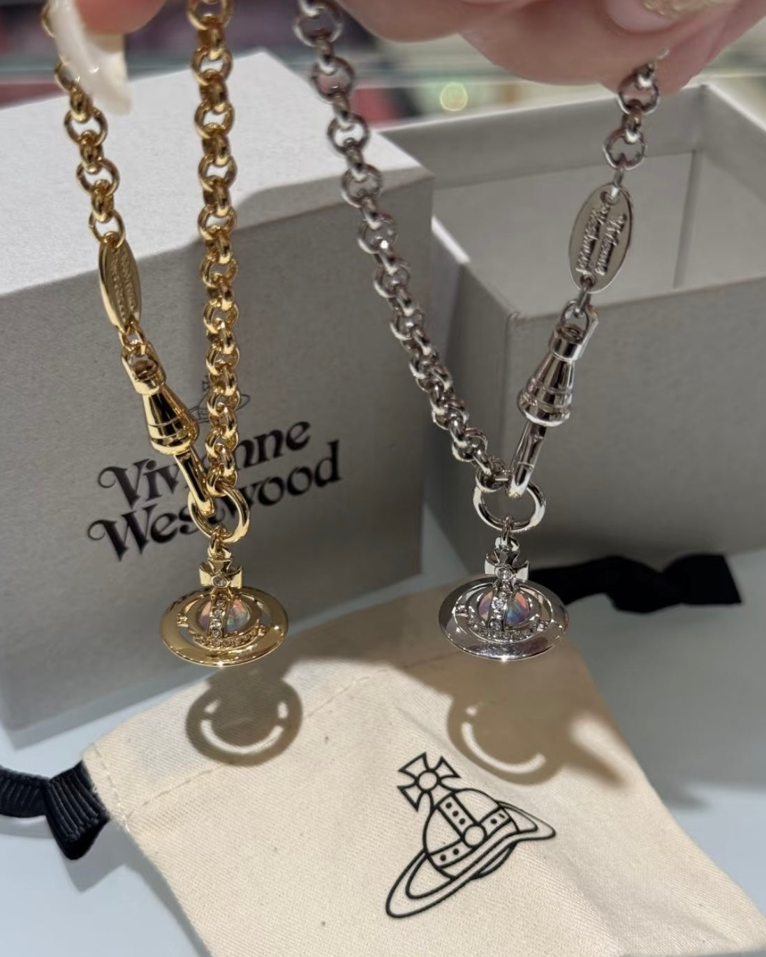 Vivienne Westwood ORB Pendant Crystal Iridescent Limited Edition [Super Limited Restock! All Stock Available Now - A Rare Opportunity!]