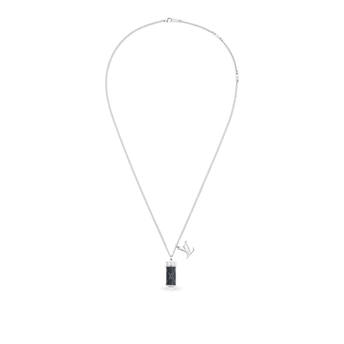 18K Louis Vuitton Monogram Eclipse Charms Necklace