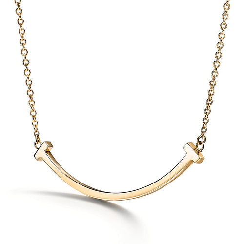 18K Tiffany Smile Pendant Necklace