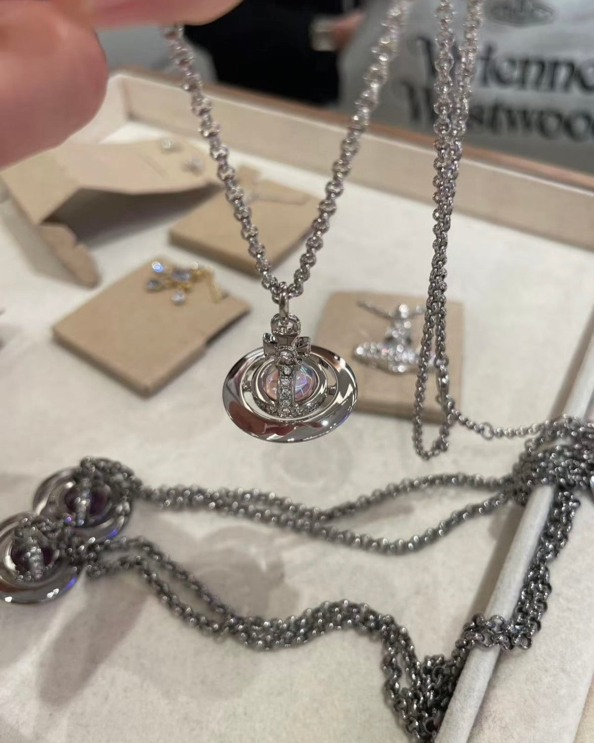 Vivienne Westwood ORB Pendant Crystal Iridescent Limited Edition [Super Limited Restock! All Stock Available Now - A Rare Opportunity!]