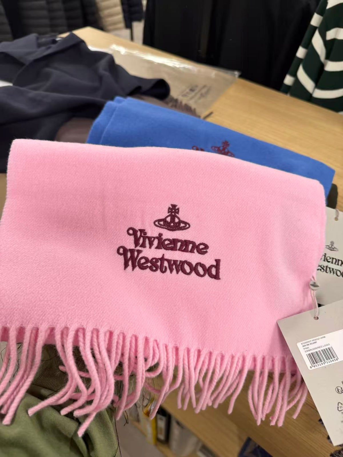 Vivienne Westwood Embroidered Logo Scarf (100% wool)