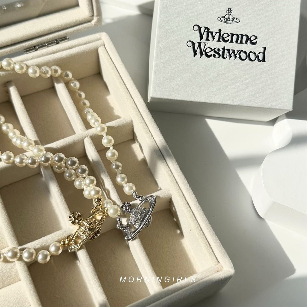 Vivienne Westwood Mini Bas Relief Pearl Choker