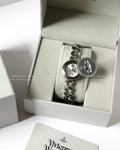 Vivienne Westwood Orb Button Watch, Sliding Case [Cuban Chain, Vintage Style, Sold Out in Europe, Last Batch Arriving Mid-December]