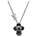 LOUIS VUITTON Pendant Vivienne Necklace Metal Black Silver M00831 Auth 202825M