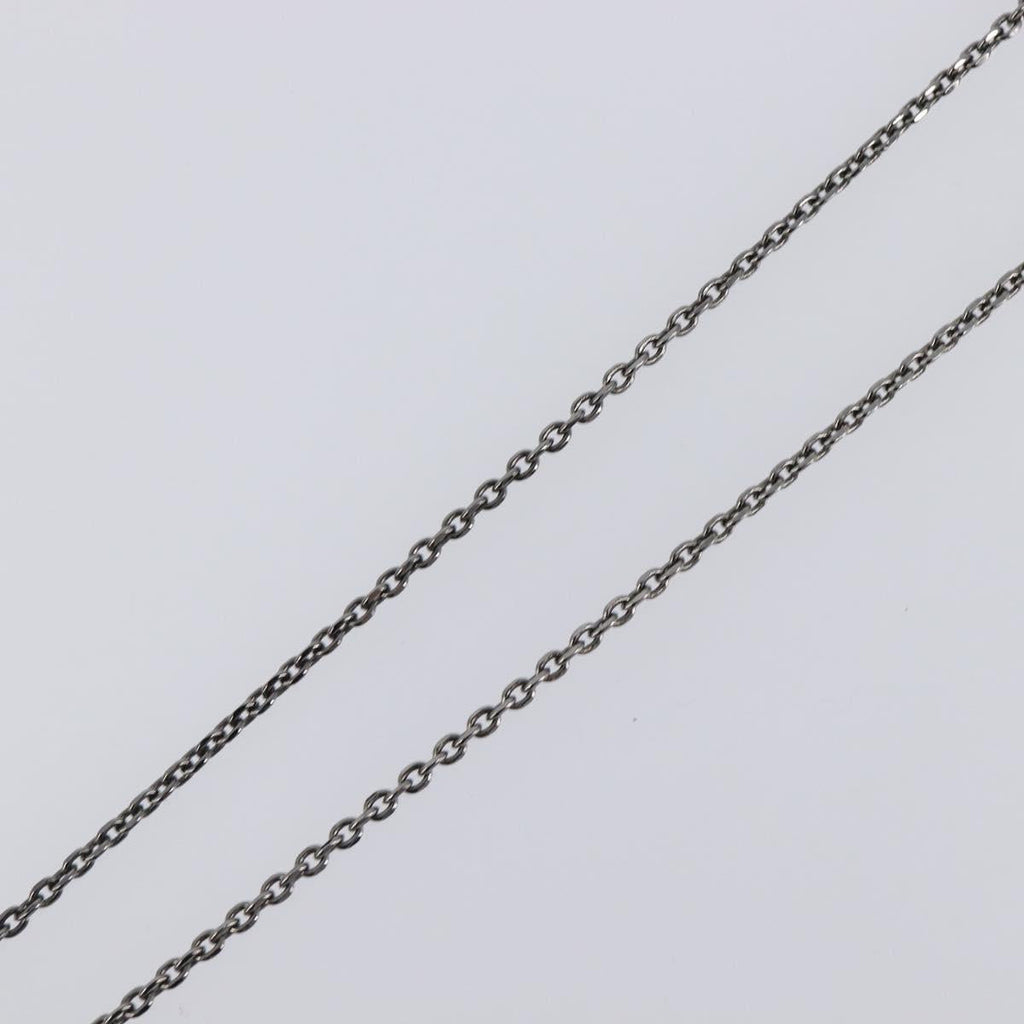 LOUIS VUITTON Pendant Vivienne Necklace Metal Black Silver M00831 Auth 202825M