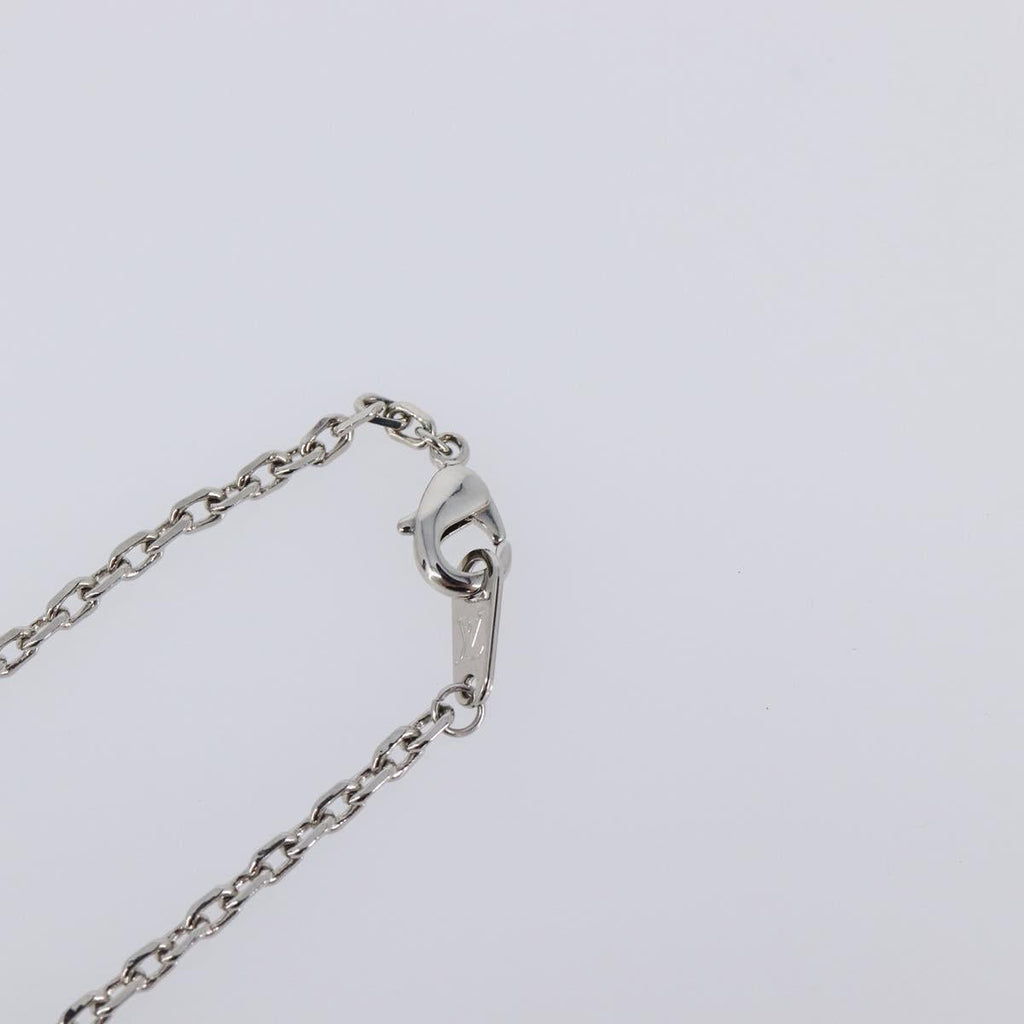 LOUIS VUITTON LV Plane Necklace Metal Silver Tone MP3157 LV Auth 203697V