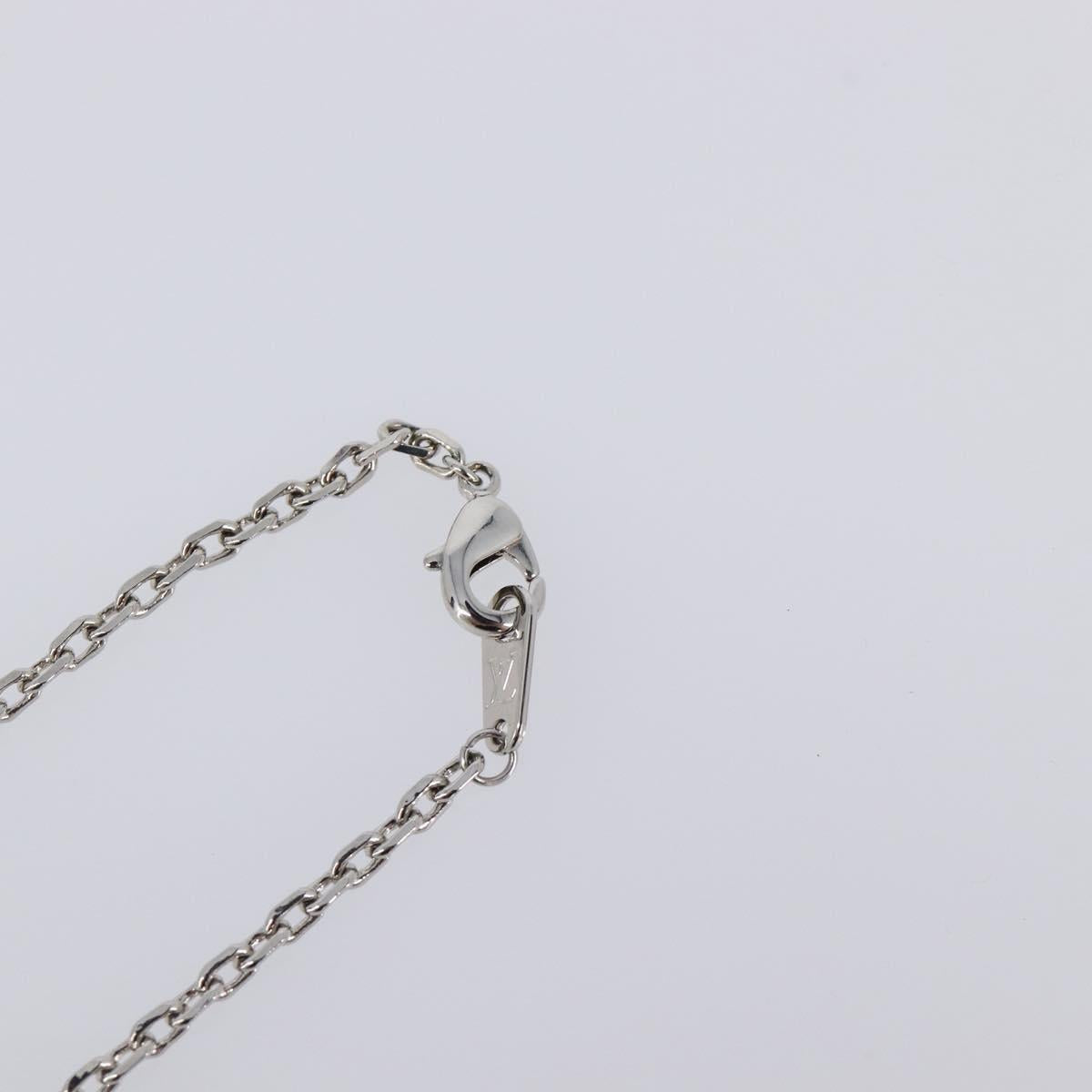 LOUIS VUITTON LV Plane Necklace Metal Silver Tone MP3157 LV Auth 203697V