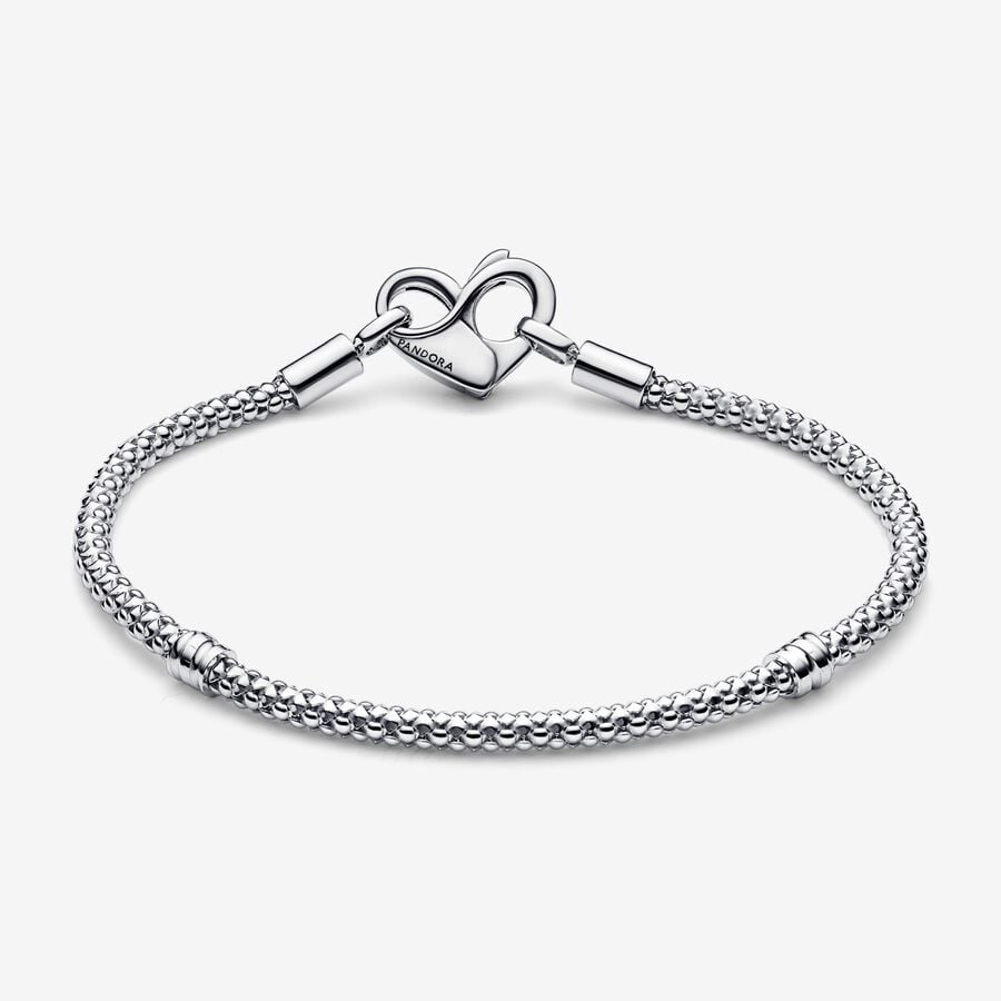 Pandora Moments Studded Chain Bracelet Silver