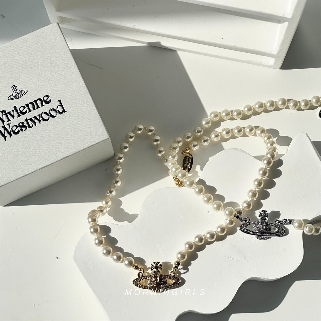 Vivienne Westwood Mini Bas Relief Pearl Choker