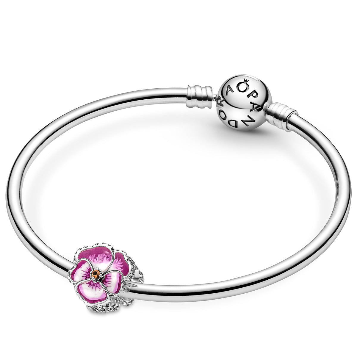 Pandora Pansy Flower Charm