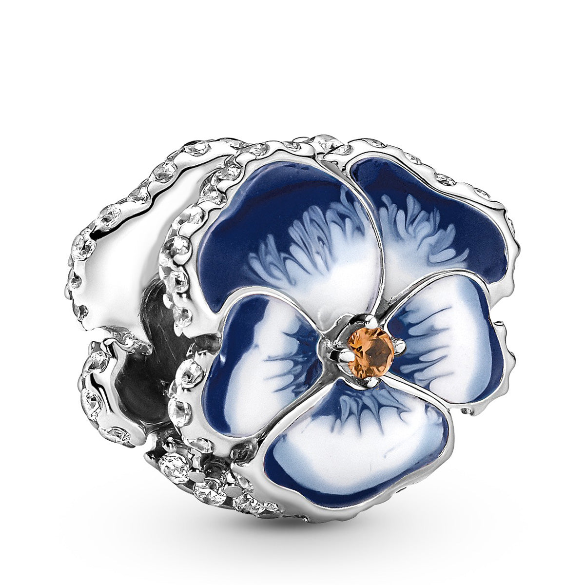 Pandora Pansy Flower Charm