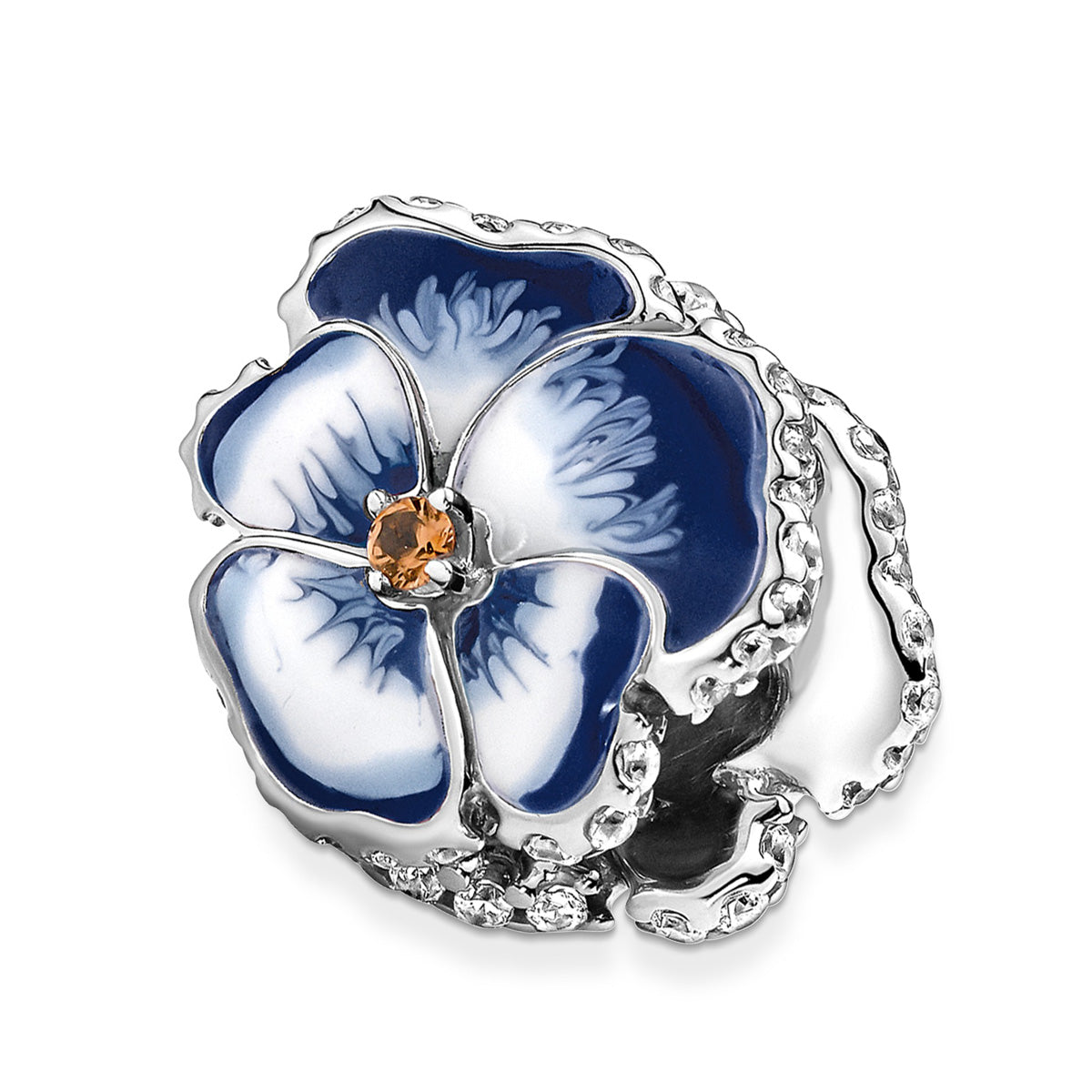 Pandora Pansy Flower Charm