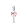 Heart Key Dangle Charm - Sterling Silver - 794427C01