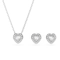 Swarovski Ariana Grande x Swarovski Rhodium Plated Heart Set