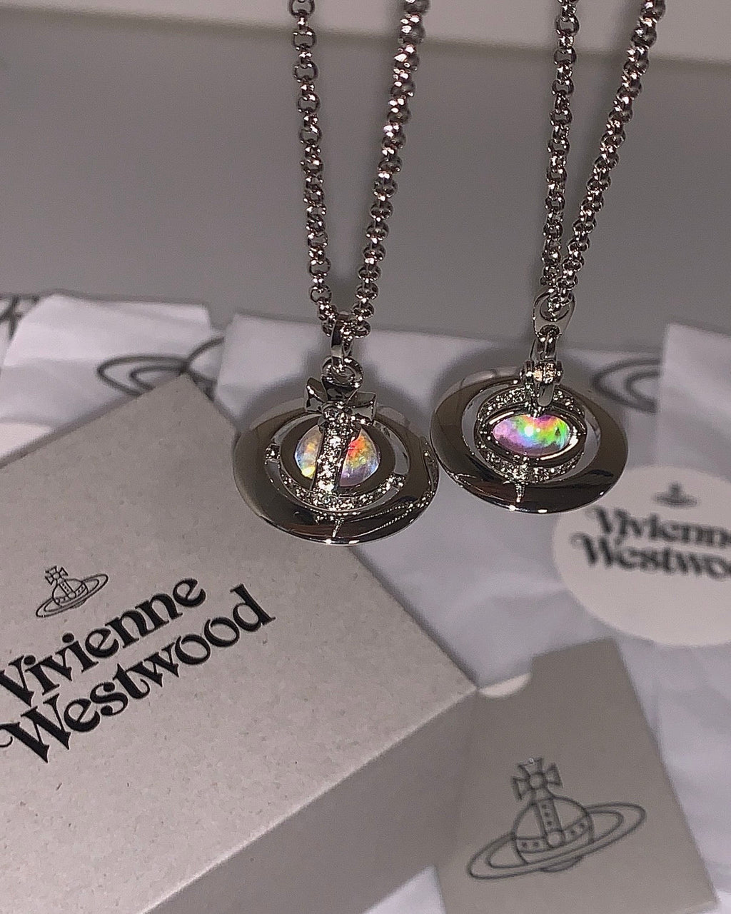 Vivienne Westwood ORB Pendant Crystal Iridescent Limited Edition [Super Limited Restock! All Stock Available Now - A Rare Opportunity!]