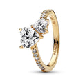 Double Heart Sparkling Ring
