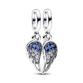 Sparkling Splitable Angel Wings Dangle Charm