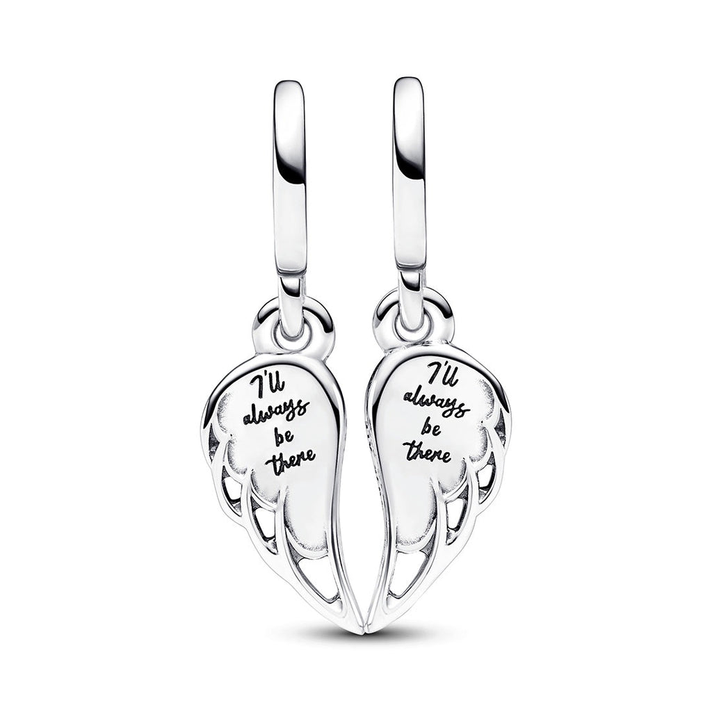 Sparkling Splitable Angel Wings Dangle Charm