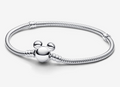 PANDORA Disney Mickey Mouse Clasp Moments Snake Chain Bracelet