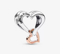 PANDORA Two-Tone Openwork Infinity Heart Charm