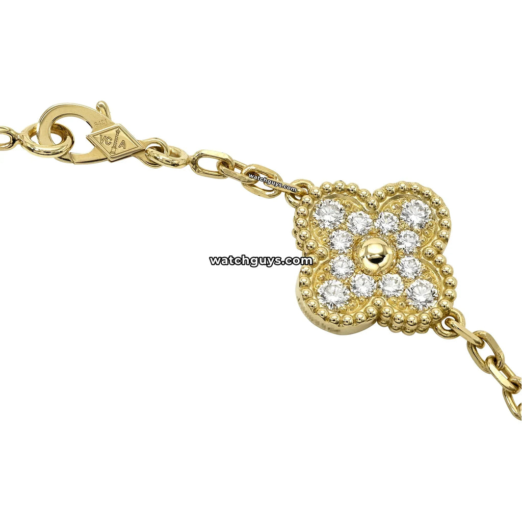 Van Cleef & Arpels Vintage Alhambra Necklace 10 Motif Diamond