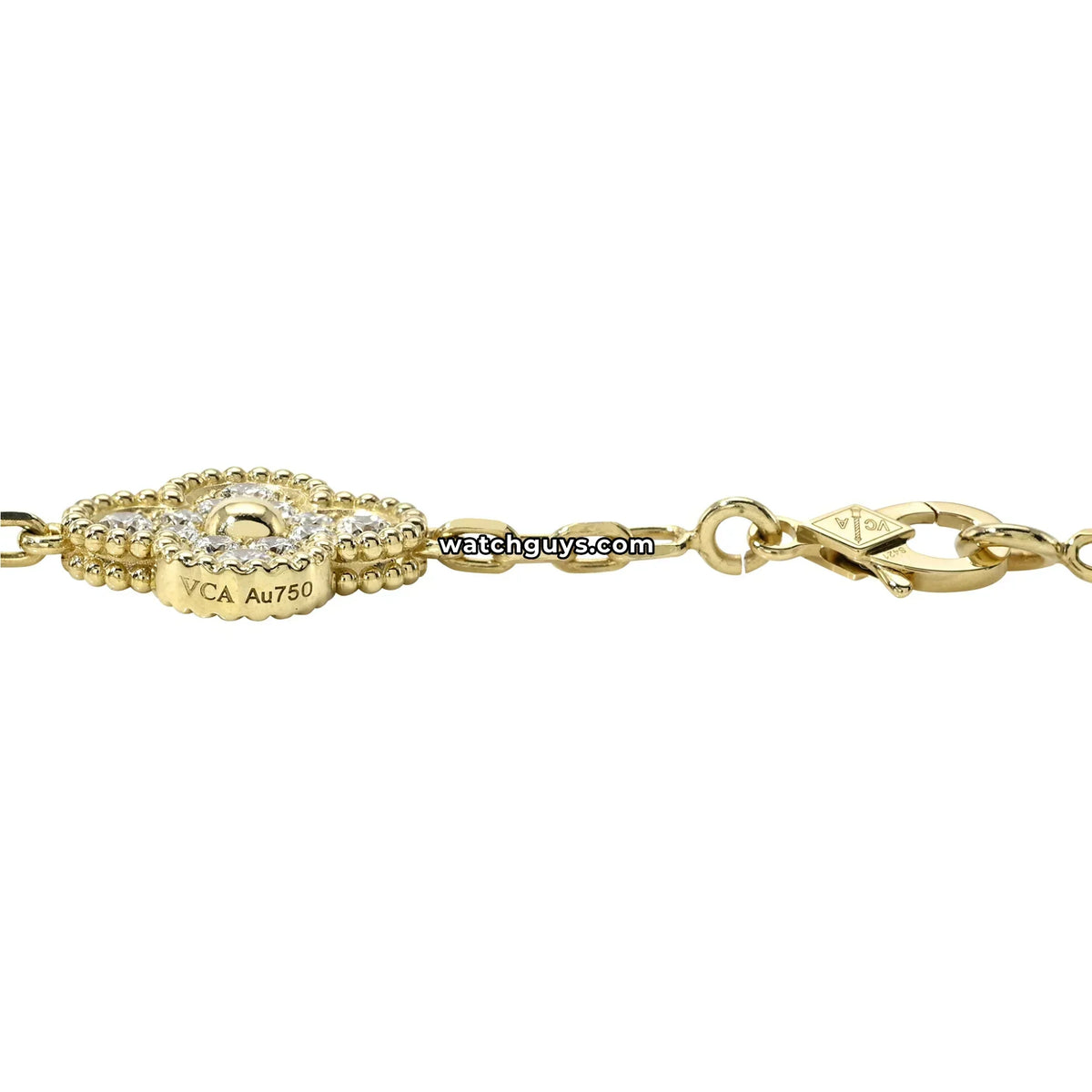 Van Cleef & Arpels Vintage Alhambra Necklace 10 Motif Diamond