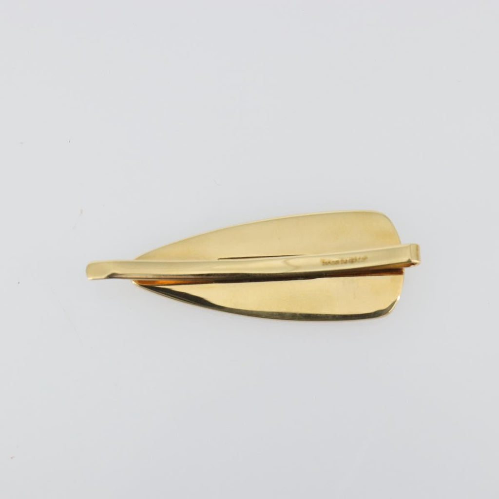 Miu Miu Barrette Hair Clip Metal Red Gold Auth BA14031M