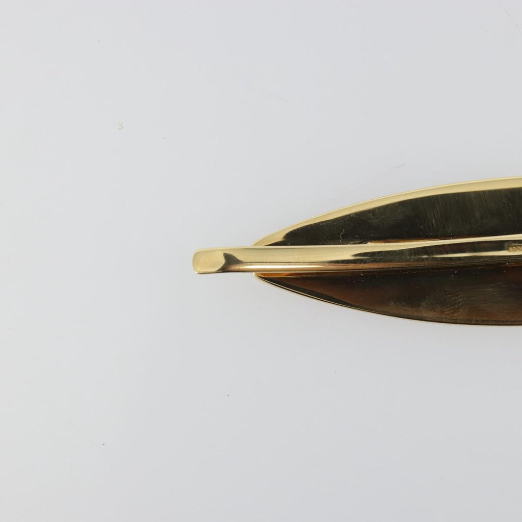 Miu Miu Barrette Hair Clip Metal Red Gold Auth BA14031M