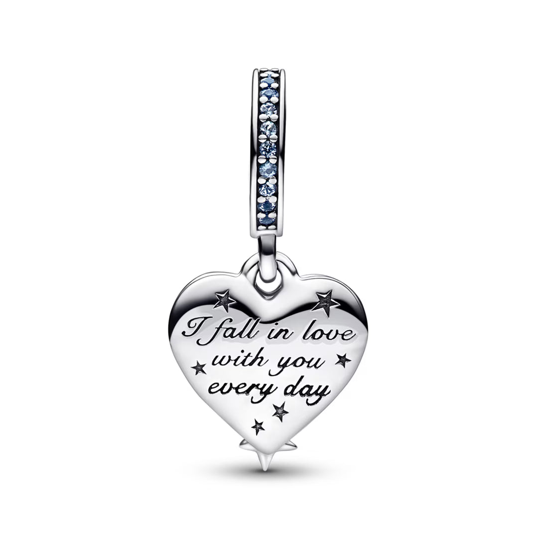 Pandora Moments Celestial Shooting Star Heart Charm