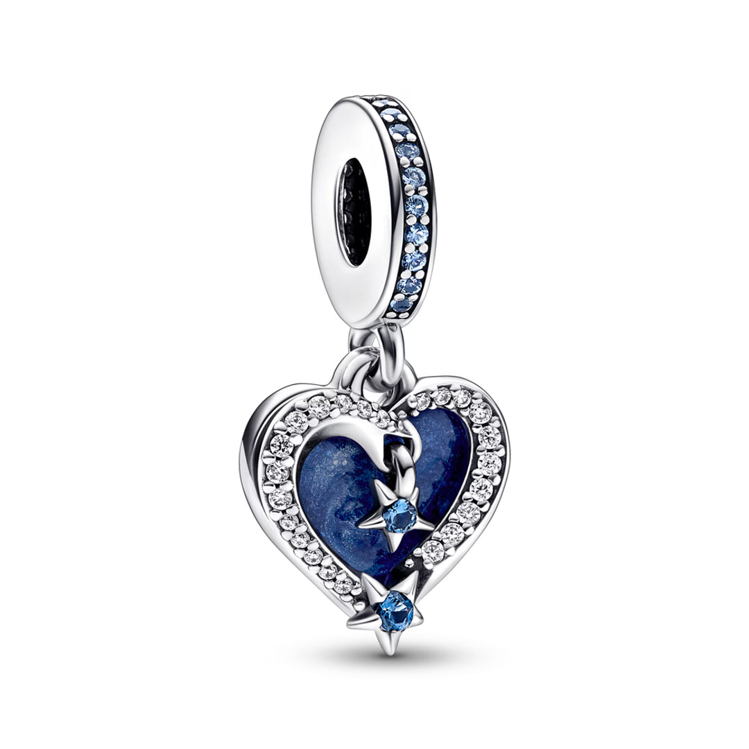Pandora Moments Celestial Shooting Star Heart Charm